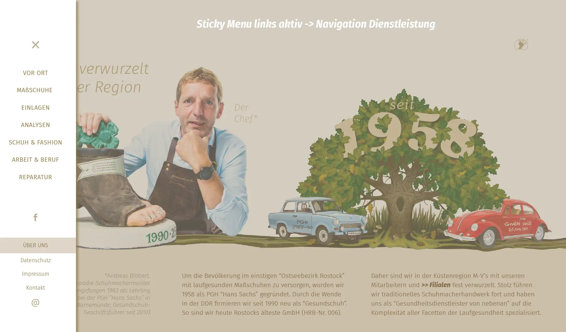 Unternehmensprofil: Orthopädie-Schuhmachertradition seit 1958 – Geschäftsführer Andreas Dibbert.