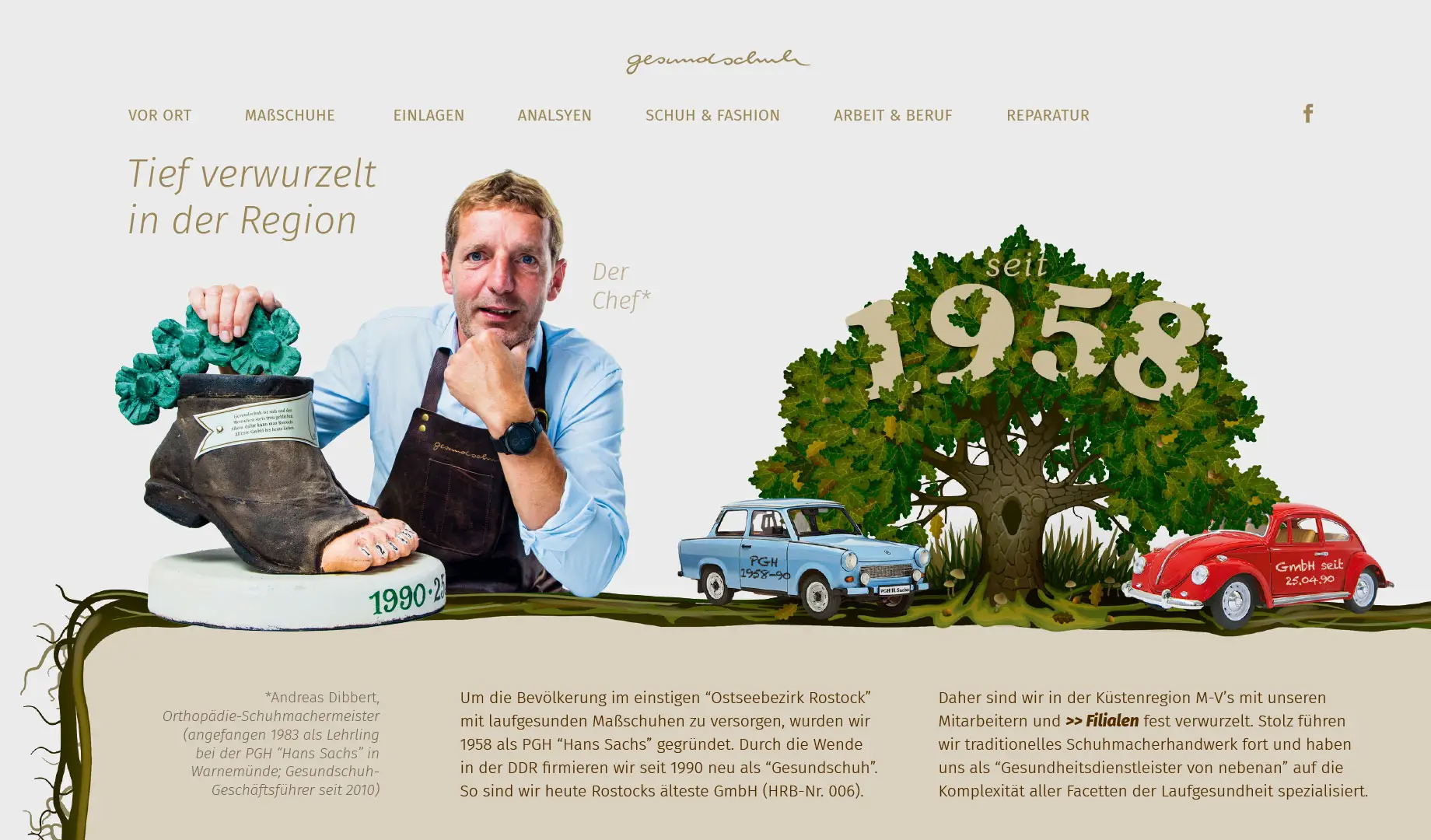 Unternehmensprofil: Orthopädie-Schuhmachertradition seit 1958 – Geschäftsführer Andreas Dibbert.
